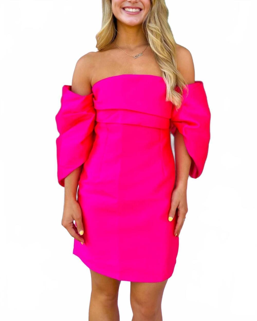 NEW INA FASHION opal dress in hot pink
